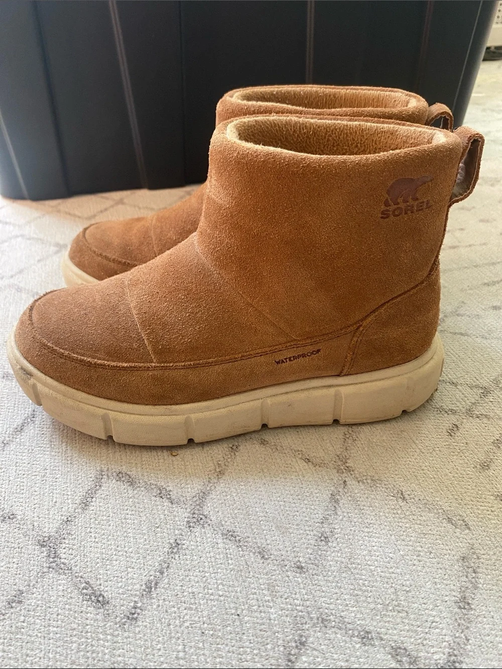 Sorel Kids Brown Suede Waterproof Ankle Boots